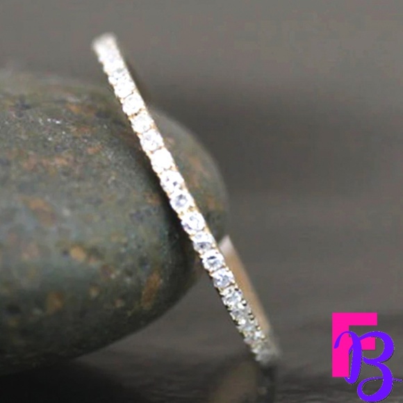 Size 10 2MM CZ Womens Eternity/Anniversary Band - Picture 7 of 13